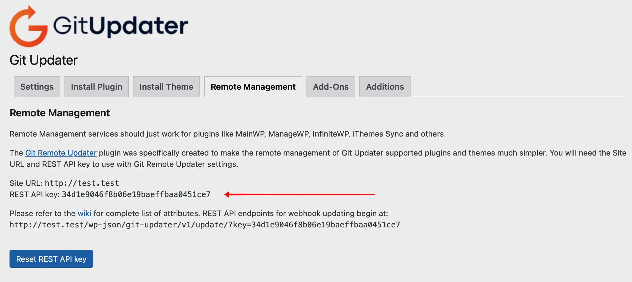 GitHub Updater Site Data