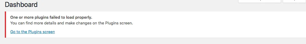 WSOD dashboard notice